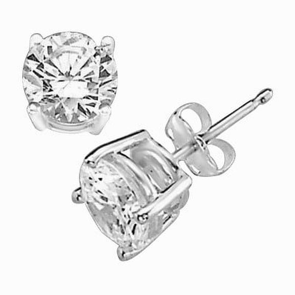 Diamond Essence Stud Earrings with Round Brilliant Stones - SEE564 - 2 Carat