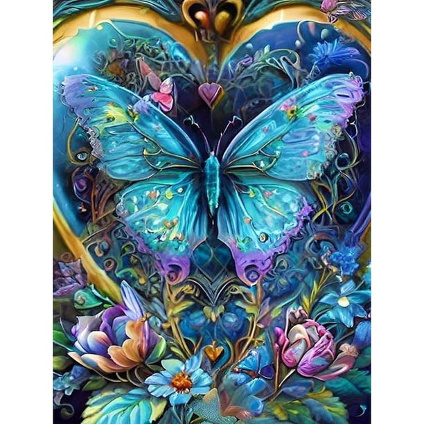 5D DIY Taladro Diamante Pintura Mariposa Kit Del Arte