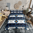 thumbnail image 2 of Erosebridal Navy Blue Aztec Bedding Sets Queen with Comforter, Hippie Farmhouse Lodge Cabin Duvet Insert, Horse Print Room Decor, Reversible 3pcs, 2 of 7