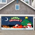 7x16 Ft Holy Night Christmas Outdoor Garage Door Banner Red Blue Night
