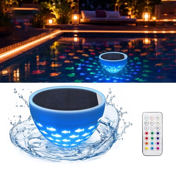 Solar Floating Pool Lights, Pool Lighting Accessories Outdoor Waterproof Pool LED Light with Color-Changing for Pools Aquariums, Bathtubs