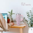 thumbnail image 6 of 40 Oz Leopard Cheetah Animal Print Tumbler with Handle & Straw - Leakproof Travel Mug & Water Bottle, BPA-Free, Ideal Gift for Women (Pink Accents), 6 of 6