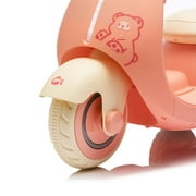 pink 12V Kids Ride On Electric Motorcycle,3 -Wheel Toddler Scooter with Parents Control For 1-3 Years BABY