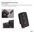 thumbnail image 2 of Anxingo Key Fob Cover Case 2+1 Button with Blank Key Replacement for Toyota Prius 2004-2009 Replacement Shell Keyless Smart Remote Key Case Fob, 2 of 7