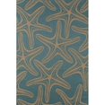 thumbnail image 3 of Art Carpet 29465 3 x 9 ft. Plymouth Collection Starfish Flat Woven Indoor & Outdoor Area Rug Runner, Blue, 3 of 4