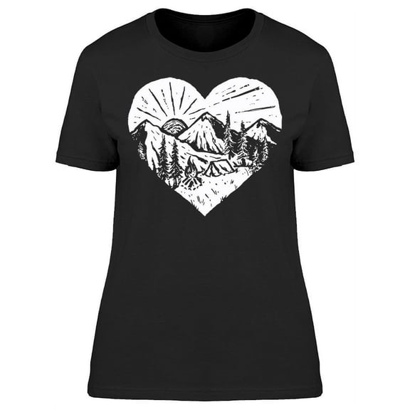 Heart Landscape In The Sunset T-Shirt Women -Image by Shutterstock, Female Large