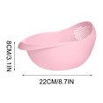 thumbnail image 4 of Plastic rice bowl strainer with handle—rinser and colander combo for grains, vegetables and daily washing, 4 of 4