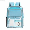 thumbnail image 2 of Zecgelong Clear Backpack Large Capacity Waterproof Double Shoulder Daypack for Travel Blue, 2 of 5