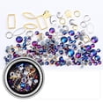 thumbnail image 2 of Xihbxyly Taladro de Uñas Mixto de Caja Negra de Metal con Cristal de Diamante de Fondo Plano Colorido, 2 of 3