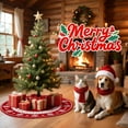 thumbnail image 6 of Christmas Tree Skirt 48 Inches Red Xmas Soft Cover Mat Decor Retro Xmas Tree Skirt for New Year Holiday Ornaments Indoor Outdoor Decorations (Snowflake Reindeer), 6 of 6