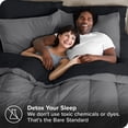 thumbnail image 4 of Bare Home 5-Piece Bed-in-a-Bag - Twin, Gray with Black Sheet Set, 4 of 8