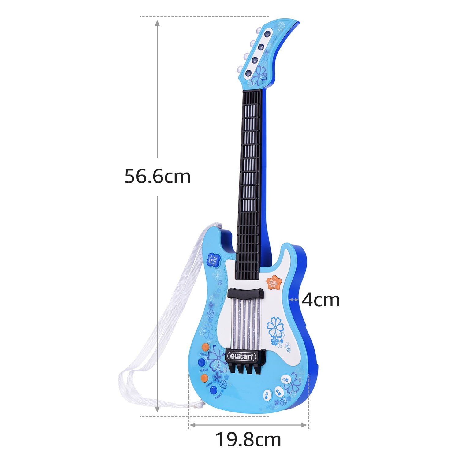 walmeck Kids Little Guitar with Rhythm Lights and Sounds Fun ...