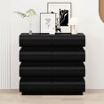 thumbnail image 5 of Black Pull-Less 8 Drawer Dresser, Graceful Curved Lines - Suitable for Bedroom Decor, 5 of 7