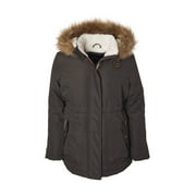 Limited Too Fur trim heavyweight anorak jacket with sherpa fleece lining (big girls)