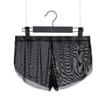 thumbnail image 2 of PBFRDSJ Mens Sheer Up Mesh Boxers Briefs Ultra Thin Split Side Low Rise Underpants Athletic Loose Underwear for Yoga Gym, 2 of 4