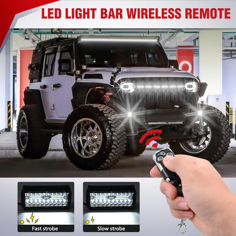 Nilight Remote Wiring Harness for LED Light Bar Wireless Strobe 