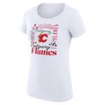 thumbnail image 2 of Women's G-III 4Her by Carl Banks White Calgary Flames Super-Slim Fit Lightweight Collage Team Graphic T-Shirt, 2 of 3