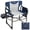 Blue, variant on Sunnyfeel Oversized Camping Directors Chair, 600 LBS Portable Folding Chair with Side Pocket and Side Table for Beach, Fishing, Picnic, Lawn, Outdoor, Black