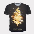 thumbnail image 1 of Camiseta de manga corta con cuello redondo para hombre y mujer, camisa informal con estampado 3D de Hip Hop, tendencia festiva de Carnaval y Navidad, Feliz Año Nuevo, 1 of 4