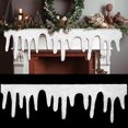 thumbnail image 7 of Christmas Fake Snow Blanket Icicle Artificial Snow Fireplace Blanket Roll Fluffy Fake Snow Mantel Cover for Winter Village Fireplace Decoration, 7 of 7
