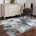 thumbnail image 3 of 3x5Ft Area Rugs Gray Geometric Non-Skid Rubber Backing Large Rectangle Rugs - Living Room Bedroom Home Office, Modern Abstract Art Block Indoor Floor Mat Carpets Washable Rug, 3 of 9