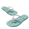 thumbnail image 6 of Psesaysky Women's Flip Flops Anti-Slip Lightweight Summer Sandals with Blue Stripes for Beach Swimming Pool for Shower Size 5-9, 6 of 7
