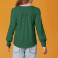 thumbnail image 4 of Edvintorg 5-14 Years Girls Shirts Solid Color Casual Loose Long Sleeve Round Neck Pullover Tops Spring Fall Girls' Tops, Tees & Blouses, 4 of 6