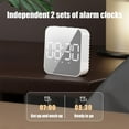 thumbnail image 6 of RoamHome Home Mini Clock with LCD Digital Display, Luminous Small Alarm Clock for Kids Children Students, Automatic Call Clock, Home Supplies, Ideal Gifts (White, 1PC), 6 of 8