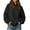Black, variant on Essentials Hoodie Zaewscy Fashion Women's Casual Comfortable Solid Hoodie Long Sleeve Hooded Sweatshirt Blouse Coffee L