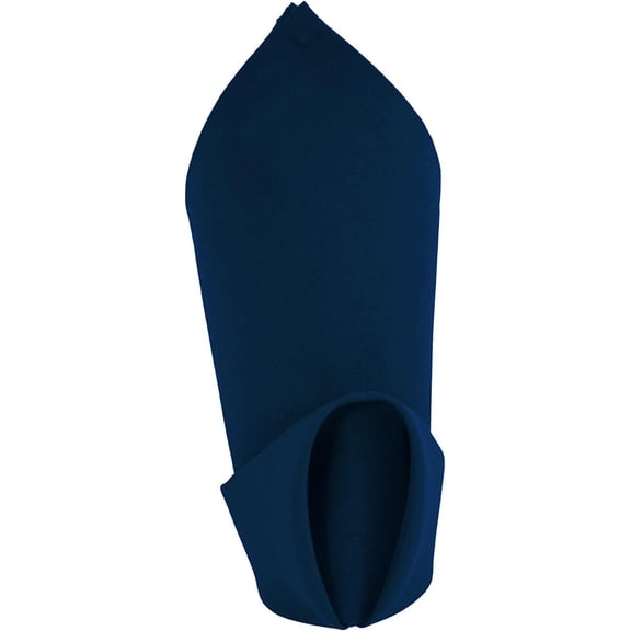 Siloon Cloth Dinner Napkin Bulk, Set of 12, 17 X 17 Inches Washable Reusable Navy Blue Table Napkins for Wedding, Party, Hotel, Restaurant