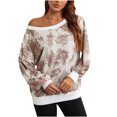 thumbnail image 1 of Sudadera para Mujer Cuello Redondo Sudaderas Damas Casual Moda Estampado Suelto Suéter Top Odeerbi ODB-5, 1 of 7