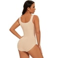 thumbnail image 2 of COMFREE Womens' Waist Trainer Seamless Round Neck Tummy Control Shapewear Bodysuit, 2 of 6