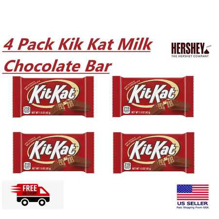 Kit Kat Candy, Milk Chocolate Pack of 4 Bars Free Shipping - On Sale Now