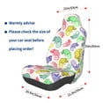 thumbnail image 2 of Picia Colorful Pattern With Cute Chameleons Print Waterproof Sweating Car Seat Cover for Post Gym Workout, Running, Beach and Hiking, Universal Fit Anti-Slip Bucket Seat Protector, 2 of 5