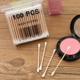 thumbnail image 4 of 80 Uds. Aplicador de bastoncillos de algodón desechables con puntas de doble cabezal para maquillaje limpiador de oídos, 4 of 5