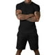 thumbnail image 1 of Pantalones cortos de manga corta para hombre, traje deportivo y de ocio de dos piezas Pompotops  oipoqjl35232, 1 of 9