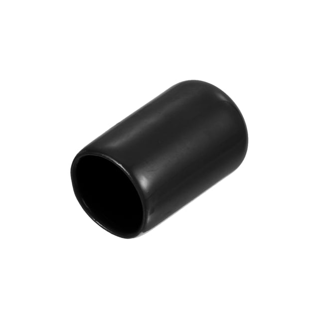 Uxcell 25pcs Tapas de goma 1/2"(12mm) ID Cubierta redonda de tapa negra