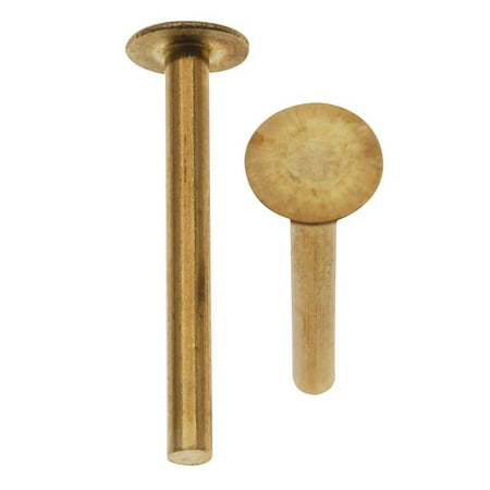 - BeadSmith Metal Elements, 1/2 Inch Nail Head Rivets for Leather 1.3mm Diameter, 100 Pieces, Solid Brass