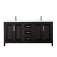thumbnail image 4 of Wyndham Collection Daria 72" Wood Double Bathroom Vanity in Espresso/Chrome, 4 of 7