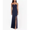 Xscape Womens Notch-Neck Strapless Gown, Navy/6