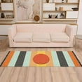 thumbnail image 2 of Yayeee Runner Rug for Bedroom 2'x6' Machine Washable Hallway Non Slip Mat, Stripes and Circle, 2 of 8