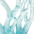 thumbnail image 4 of 15" x 14" Blue Glass Ombre Coral Sculpture with Clear Rectangle Base, by DecMode, 4 of 9