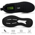 thumbnail image 4 of Zapatillas para correr Feethit Slip on Tennis para hombre, color negro y blanco, 12, 4 of 6