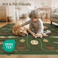 thumbnail image 4 of ODIKA 3'x5' Washable Area Rug Non-Slip, Flatweave, Easy Care Fish Angler Hook Lure Motif Border Print Symmetrical Covering for Hallway, Laundry Room, 4 of 7