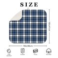 thumbnail image 4 of Navy White Plaid Checkered Pattern Dish Drying Mat for Kitchen 1 Pack, Ultra Absorbent Microfiber Dishes Drainer Mats,16"x18", 4 of 6