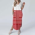 thumbnail image 2 of Vestido de Manga Corta para las Mujeres, Vestido Casual de Cuello en V de Bolsillo de Impresión de Moda Sexy Hecho de Poliéster Ligero para el Verano, Vestido de Verano para las Mujeres, 2 of 5