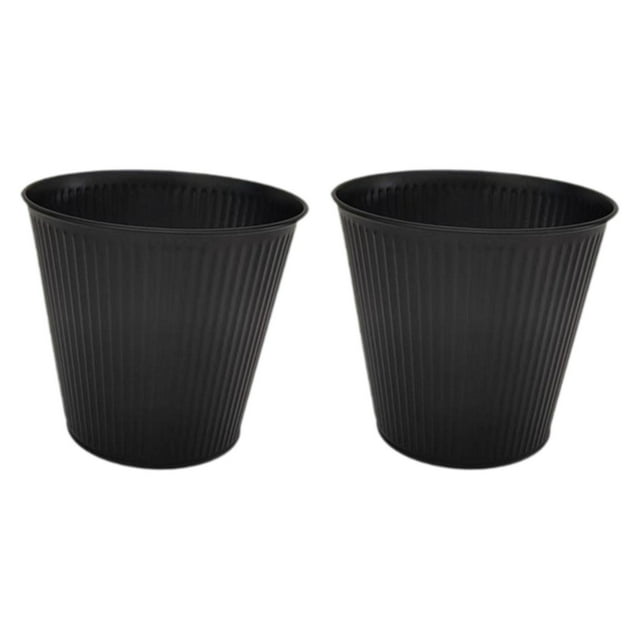 2 macetas, cubos para flores, florero, decoración, regalo, figurita, maceta Negro