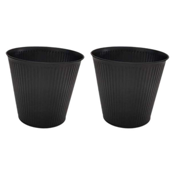 2 macetas, cubos para flores, florero, decoración, regalo, figurita, maceta Negro