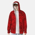 thumbnail image 4 of Kll Red Rose Print Men'S Women’s Upf 50+ Sun Protection Outdoor Hoodie Jacket Long Sleeve Fishing Hiking Performance Shirt- X-Large, 4 of 8
