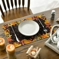 thumbnail image 2 of XMMSWDLA Fall Pumpkin Placemats Rustic Harvest Table Mats Non-Slip Heat Resistant Maple Leaves Washable Table Dinner Mats for Autumn Farmhouse Home Kitchen Decor, Set of 4, 2 of 6